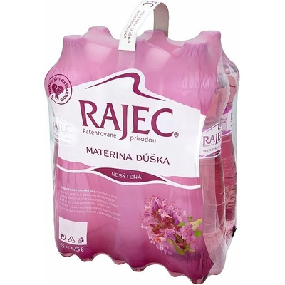 Rajec Pramenitá voda ochutená materina dúška nesýtená 6 x 1,5 l