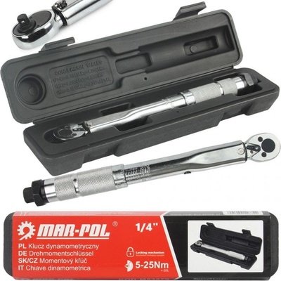 MAR-POL Momentový kľúč 1/4 '', 5-25Nm M53579