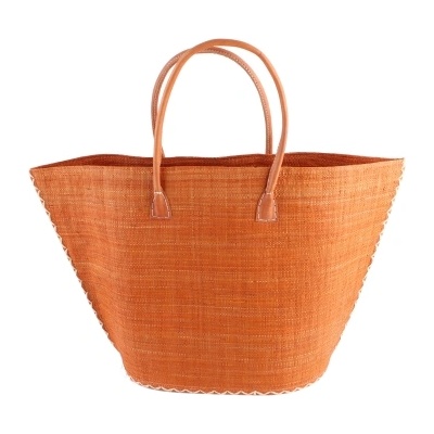 Плажна чанта от рафия Fratelli Mazzanti FM B4370, 60 см, Оранжев