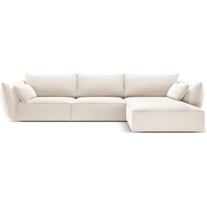 Mazzini Sofa Бежов кадифен ъглов диван (десен ъгъл) Vanda - Mazzini Sofas (MAZ_RC_51_F1_VANDA1)