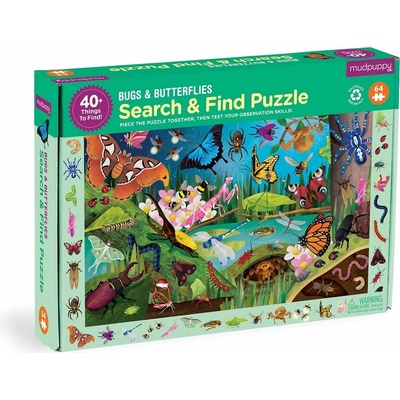 Mudpuppy Brouci a motýli 64 dielov