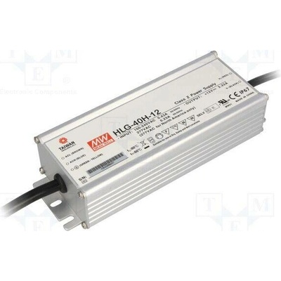 MEAN WELL HLG-40H-12 Napájecí zdroj: spínaný; LED; 40W; 12VDC; 3,33A; 90÷305VAC; IP67