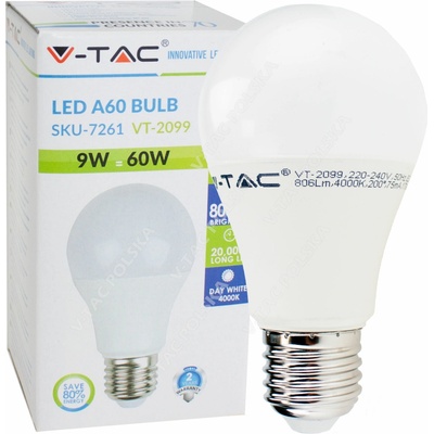 Trebor LED Žiarovka A60 E27 8,5W DB vc_7261
