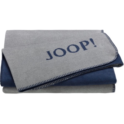 Biederlack JOOP! Uni Doubleface Silber-Navy pléd 150x200