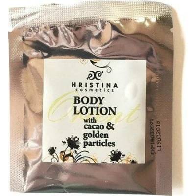 Hristina Classic přírodní tělové mléko s kakaem a zlatými částicemi 5 ml