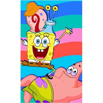 Carbotex Detský uterák SpongeBob s Patrikom a Garym 30 x 50 cm
