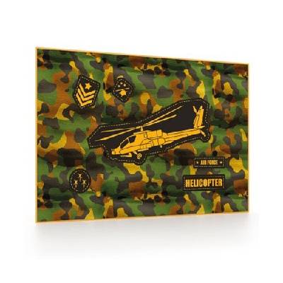 OXYBAG 5-88022 Air Force Helicopter, podložka na stôl, PVC, s bočnou záložkou, 60x40cm