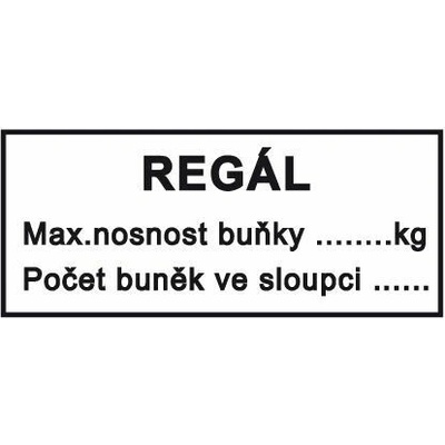 Regál - Max. nosnost buňky…kg / Počet buněk ve sloupci… Plast 11 x 4,5 cm