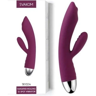 Вибратор с вградено движещо се топче, 18, 6см. - Trysta Violet (SVAKOM0073)