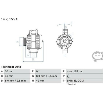generátor BOSCH 0 986 048 350 BO 0986048350