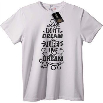 NOONEBRAND Тениска Живей Мечтата Си - 6XL, White