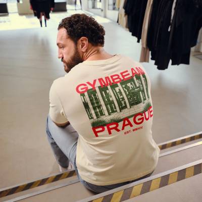 GymBeam Tričko Prague Cream