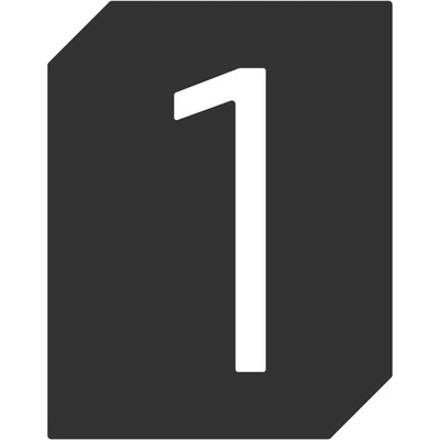 In-Design Cedulka 1 na dveře černá VPP