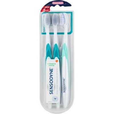 Sensodyne Advanced Clean Triopack Zubní kartáček Extra Soft 3 ks – Hledejceny.cz