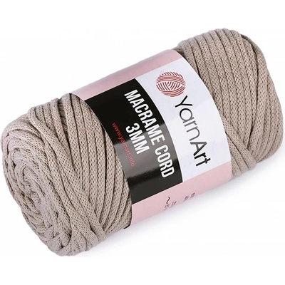 YarnArt Macrame Cord 3mm Barva: Macrame Cord 3mm 768 béžová