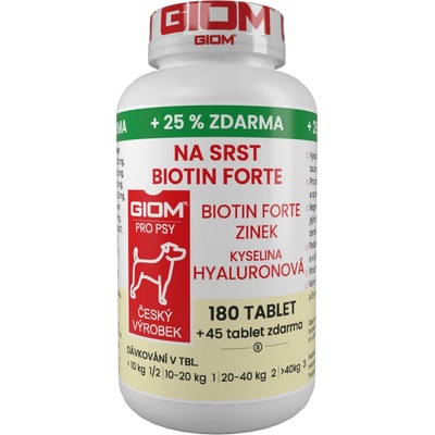 Giom S pes Na srst Biotin FORTE 180 tbl