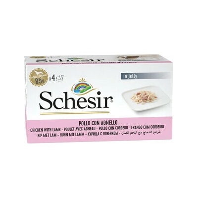 Schesir Kuřecí s jehněčím v želé 4 x 85 g