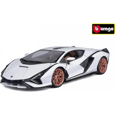 Bburago TOP Lamborghini Sián FKP 37 White/ černá BB11046BK 1:18