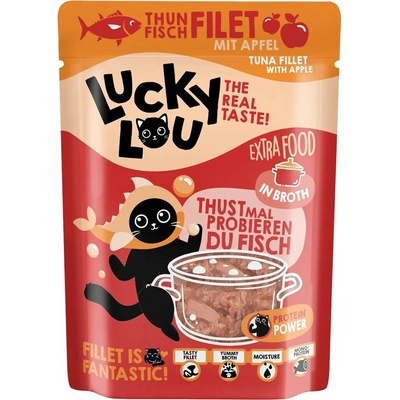Lucky Lou tuňák s jablkem ve vývaru pro kočky 70 g
