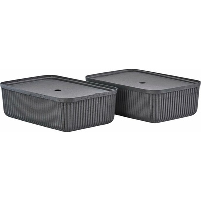 Pulp Zone Čierne úložné boxy v súprave 2 ks s vekom 48x32x20,5 cm