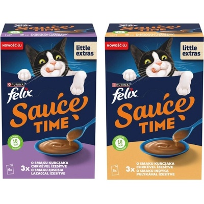 Felix Sauce Time Doplnkové krmivo pre dospelé mačky ZMES PRÍCHUTÍ 12 x 40 g