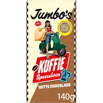 Jumbo bílá s příchutí kávy s karamelovými sušenkami 140 g