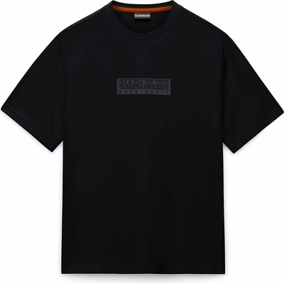 Napapijri S-Box Logo SS 1 Black Beauty Černá Šedá