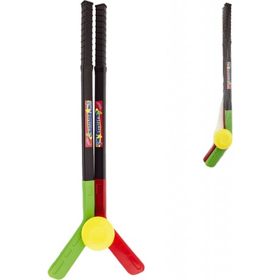 Hokejka 2ks s pukem plast 70cm v síťce – Hledejceny.cz