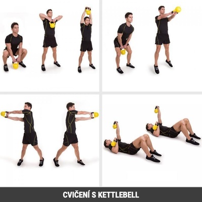 Gorilla Sports kettlebell pogumovaný 16 kg