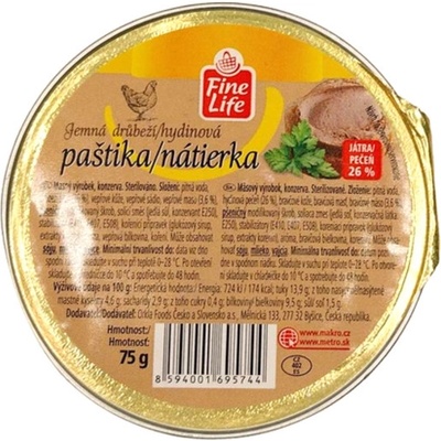 Fine Life Paštika Jemná drůbeží 75 g