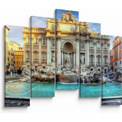 Obraz - Fontána di Trevi, päťdielne 125x90 cm