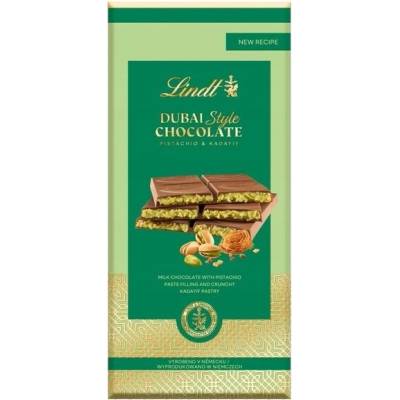 Lindt Dubajský štýl mliečna čokoláda s pistáciami a kadayif 145 g