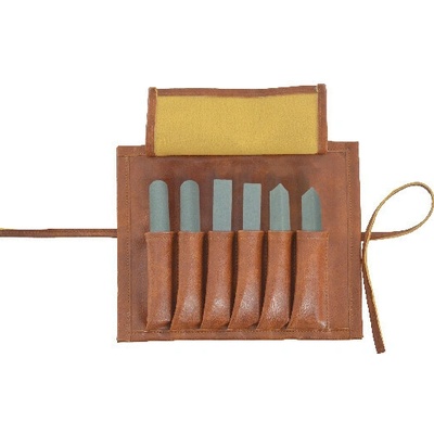 Kámen brusný, v pouzdře, 6 typů tvaru, šedá, 10x1x1cm, S6|Esschert Design – Hledejceny.cz