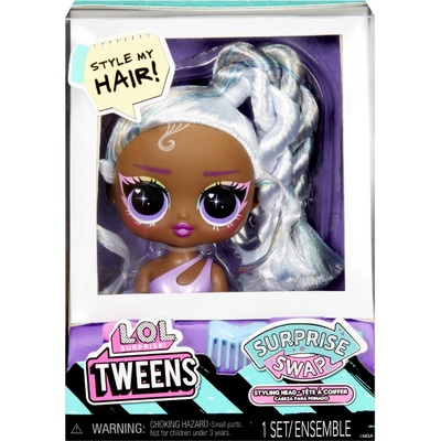 MGA L.O.L. Surprise! Tweens Styling Head stříbrná
