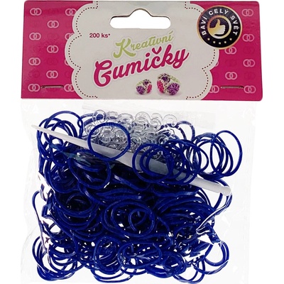 Loom Bands 200ks + háček TM. MODRÉ