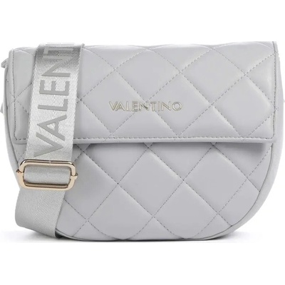 Valentino Bags crossbody kabelka půlměsíc umělá prošívaná kůže šedá