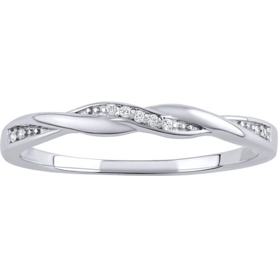 SILVEGO Strieborný prsteň Asumi pletený s Brilliance Zirconia JJJ1295RW