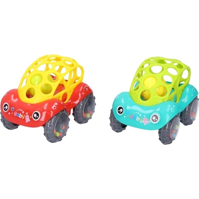 Wiky Auto hrkálka 11cm červená