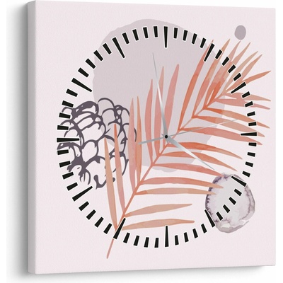 Obraz - Fialový minimalizmus N⁰3 (s hodinami), jednodielne 30x30 cm s hodinami