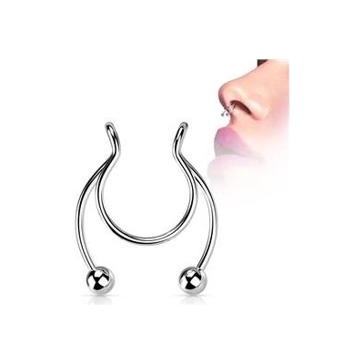Šperky4U falešný piercing do nosu septum ST0017-ST