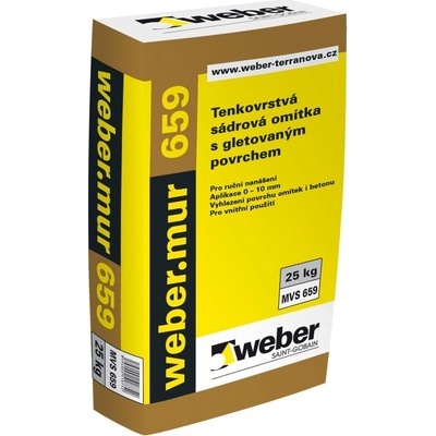 Weber weber.mur 659 sádrová omítka 25 kg - MVS 659 25
