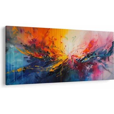 Obraz - Farebná abstrakcia, jednodielne 250x125 cm