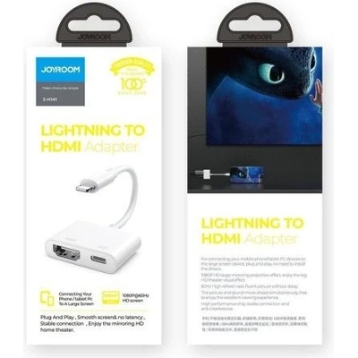 Joyroom S-H141 adaptér Lightning - HDMI / Lightning FullHD biely S-H141