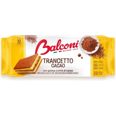 Balconi Trancetto Cacao kakaové piškotové řezy 10 ks, 280 g