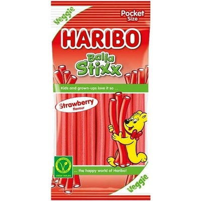 Haribo Balla Stixx želé s jahodovou příchutí 80 g