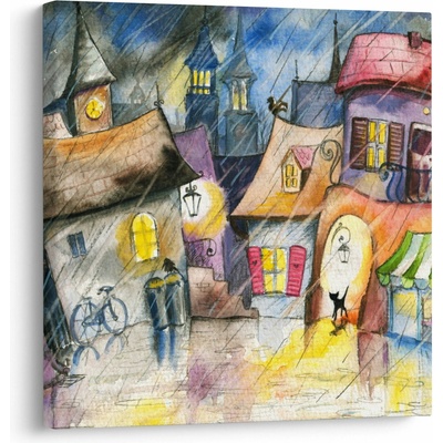 Obraz - Deštivý večer, jednodílný 30x30 cm