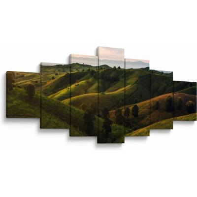 Obraz - Výhľad na thajské kopčeky, sedemdielne 210x100 cm