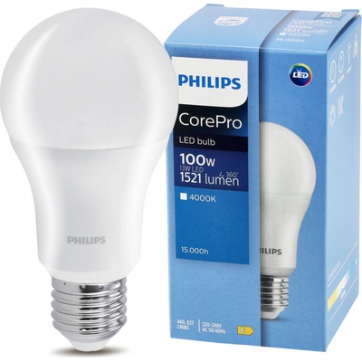 Philips LED žiarovka E27 13W 1521 lm neutrálna biela CorePro Premium A60