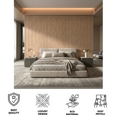 Dekoratívny kompozitný obklad na stenu PVC - imitácia dreva 240x60cm - PULSE