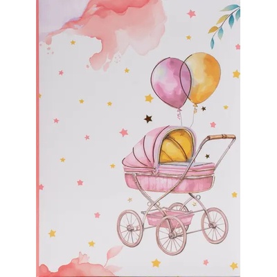 Fotoalbum pre 100 fotiek 10x15 Buggy ružový